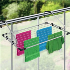 Απλώστρα Ρούχων Μπαλκονιού Κρεμαστή Ασημί 106x55x20 cm Απλώστρα Ρούχων Μπαλκονιού Κρεμαστή Ασημί 106x55x20 cm