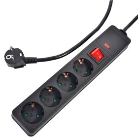 Πολύμπριζο 4 Θέσεων AVEC με Παιδική Ασφάλεια 3500W - Προστασία Υπέρτασης Πολύμπριζο 4 Θέσεων AVEC με Παιδική Ασφάλεια 3500W - Προστασία Υπέρτασης