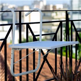 Τραπέζι Βεράντας - Μπαλκονιού Κρεμαστό Λευκό 51.5x39.5x55 cm