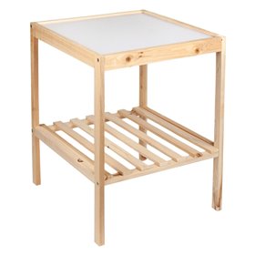 Τραπεζάκι Ξύλινο 2όροφο Φυσικό Χρώμα 35x36x45.5 cm