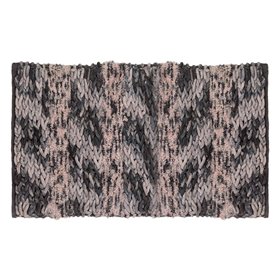 Χαλάκι Μπάνιου Taupe Γκρι Ανάγλυφη Πλέξη 80x50 cm