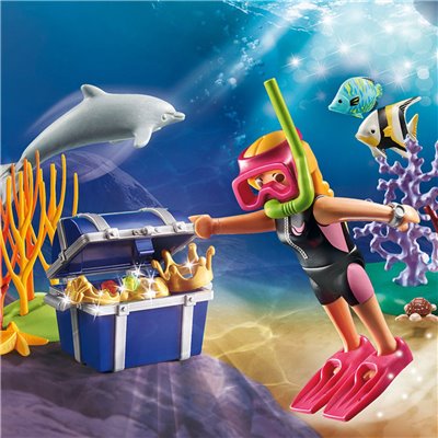 Playmobil Δύτρια με Σεντούκι Θησαυρού