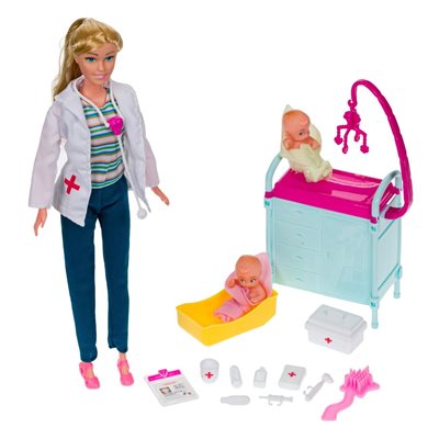 Παιχνίδι Κούκλα Παιδίατρος με 2 Μωρά