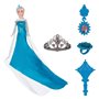 Κούκλα Πριγκίπισσα του Πάγου Ασημί Στέμμα Μπλε Φόρεμα 30 cm