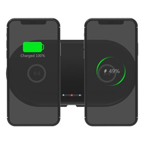 Βάση Ασύρματης Φόρτισης 2 Θέσεων 20 W 20x10 cm