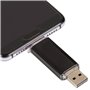 USB 2.0 Stick  2 σε 1 Μαύρο 16 GB (Type C &amp USB)