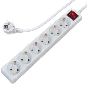 Πολύμπριζο 6 Θέσεων AVEC με Παιδική Ασφάλεια 3500W Πολύμπριζο 6 Θέσεων AVEC με Παιδική Ασφάλεια 3500W