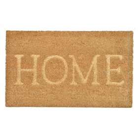 Πατάκι - Χαλάκι Εξώπορτας Φυσικό Χρώμα Ανάγλυφο Μήνυμα &quotHome&quot 75x45 cm