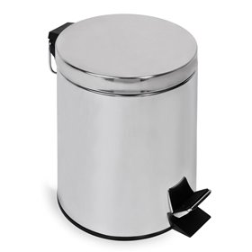 Κάδος Μπάνιου Μεταλλικός Ασημί 5 lt
