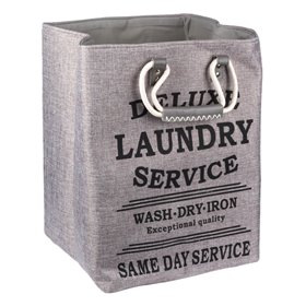 Καλάθι Απλύτων Υφασμάτινο με Χερούλια Γκρι 32x32x45 cm - 46 lt