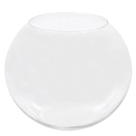 Βάζο Διακοσμητικό - Γυάλα Στρογγυλό Διάφανο 30x25 cm