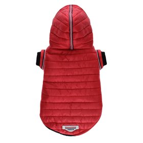 Μπουφάν Κατοικίδιου Κόκκινο Φουσκωτό Ρίγα Μπουφάν Κατοικίδιου Κόκκινο Φουσκωτό Ρίγα