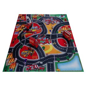 Τάπητας Παιχνιδιού με Πυροσβεστικό Όχημα 80x70 cm