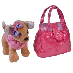 Λούτρινο Σκυλάκι Τσιουάουα Καφέ σε Τσαντάκι 17 cm