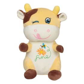 Λούτρινη Αγελάδα Καθιστή Λουλούδι Μελισσούλα 26 cm