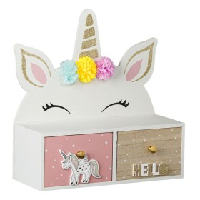 Συρταριέρα Διακοσμητική Ξύλινη Μονόκερος 26x10x27 cm