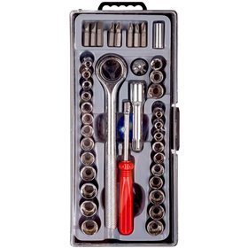 Κασετίνα με Κατσαβίδι &amp Αξεσουάρ (40 Διαφορετικά Εξαρτήματα)