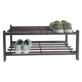 Παπουτσοθήκη Ξύλινη με 2 Ράφια 66.5x26x32 cm