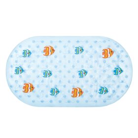 Αντιολισθητικό Πατάκι Μπάνιου 3D Ψαράκια Μπλε Πορτοκαλί 70x40 cm