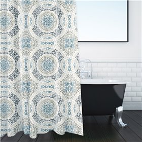 Κουρτίνα Μπάνιου Μπλε Tiles 180x180 cm