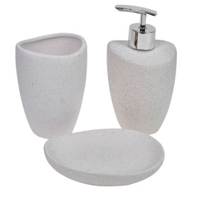 Σετ Μπάνιου Κεραμικό Έφε Άμμου - 3 τμχ.