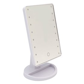 Φωτιζόμενος Καθρέφτης Μακιγιάζ Λευκός 16 LED 17x27 cm Φωτιζόμενος Καθρέφτης Μακιγιάζ Λευκός 16 LED 17x27 cm