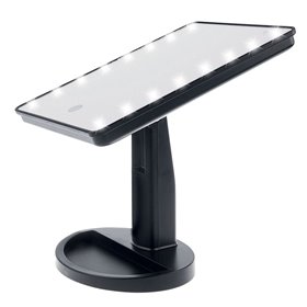 Φωτιζόμενος Καθρέφτης Μακιγιάζ Μαύρος 16 LED 17x27 cm Φωτιζόμενος Καθρέφτης Μακιγιάζ Μαύρος 16 LED 17x27 cm