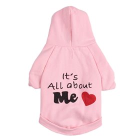 Φούτερ Κατοικίδιου Ροζ All About Me με Κουκούλα