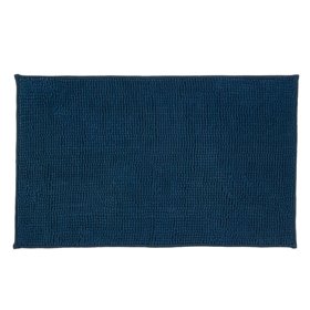 Χαλάκι Μπάνιου Μπλε Ανάγλυφο με Μικροΐνες 75x45 cm 