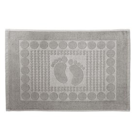 Χαλάκι Μπάνιου Βαμβακερό Πετσετέ Taupe Πατούσες 60x40 cm