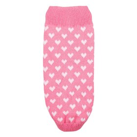Πουλόβερ Κατοικίδιου Πλεκτό Ροζ Σχέδιο Καρδιές
