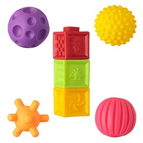 Παιχνίδια Μπάνιου Κύβοι Μπάλες Χρωματιστά - 7 τμχ.
