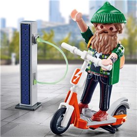 Playmobil Χίπστερ με Ηλεκτρικό Πατίνι