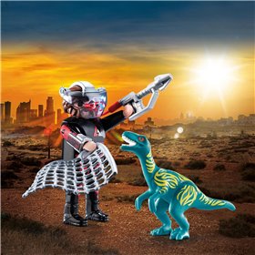 Playmobil Duo Pack Βελοσιράπτορας &amp Κυνηγός Δεινοσαύρων