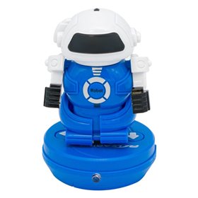 Mini Ρομπότ Παιχνίδι Μπαταρίας Μπλε με Κίνηση &amp Φως