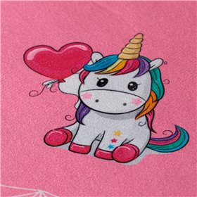 Χαλάκι Διακοσμητικό Οβάλ Ροζ Μονόκεροι 60x90 cm