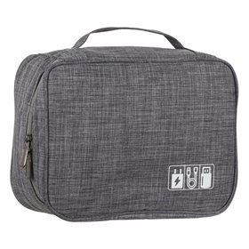 Θήκη Οργάνωσης Αξεσουάρ Ηλεκτρονικών Ειδών Γκρι 24.5x18.5x10 cm