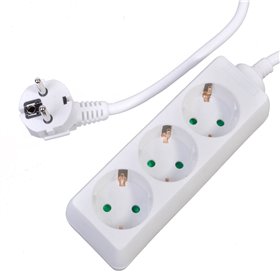 Πολύμπριζο 3 Θέσεων AVEC με Παιδική Ασφάλεια 3000W Πολύμπριζο 3 Θέσεων AVEC με Παιδική Ασφάλεια 3000W