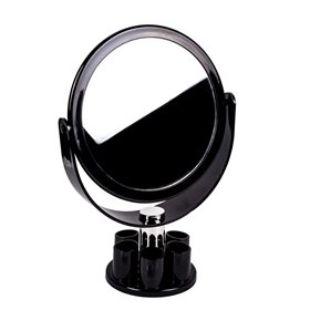 Καθρέφτης Επιτραπέζιος Μαύρος με Θήκες 15x26 cm