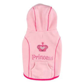 Φούτερ Κατοικίδιου Ροζ Princess με Κουκούλα