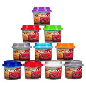 DOH Πλαστελίνη Disney Cars Σακουλάκι Με 10 Βαζάκια Και Καπάκια Καλουπάκια 280 g. - AS