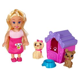 Κούκλα Μίνι με Σπιτάκι Σκύλου 12 cm