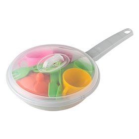 Σετ Πιαχνιδιού Τηγάνι Γκρι με Αξεσουάρ - 11 τμχ. 