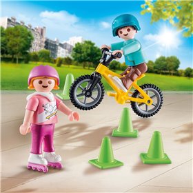 Playmobil Παιδάκια με Πατίνια &amp Ποδήλατο BMX