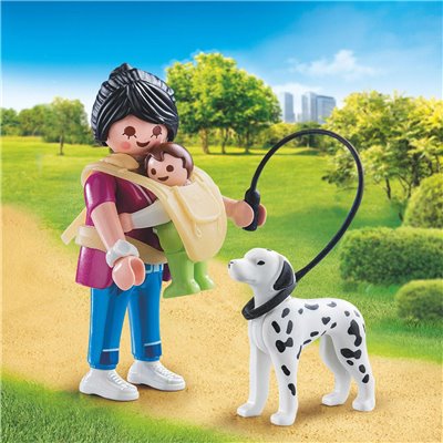 Playmobil Μαμά με Μωράκι &amp Σκυλάκι Δαλματίας