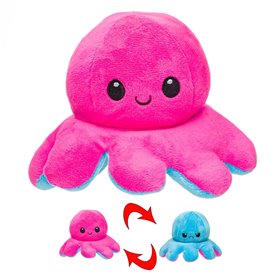 Λούτρινο Χταπόδι Φούξια Μπλε Χαρά Θυμός 14 cm