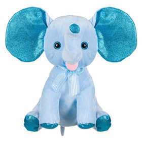 Λούτρινος Ελέφαντας Σιέλ Gliiter Αυτιά 21 cm