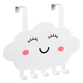 Κρεμάστρα/Γάντζος Μεταλλικός Παιδικός Συννεφάκι 5 Θέσεων - 32 cm