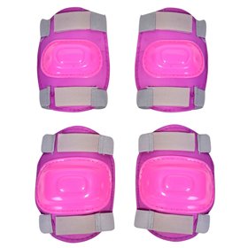 Σετ Προστασίας Γόνατα &amp Αγκώνες Φούξια