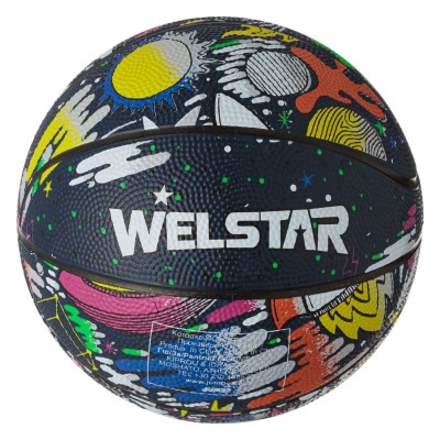 Μπάλα Μπάσκετ Πολύχρωμη Rubber Welstar No.3